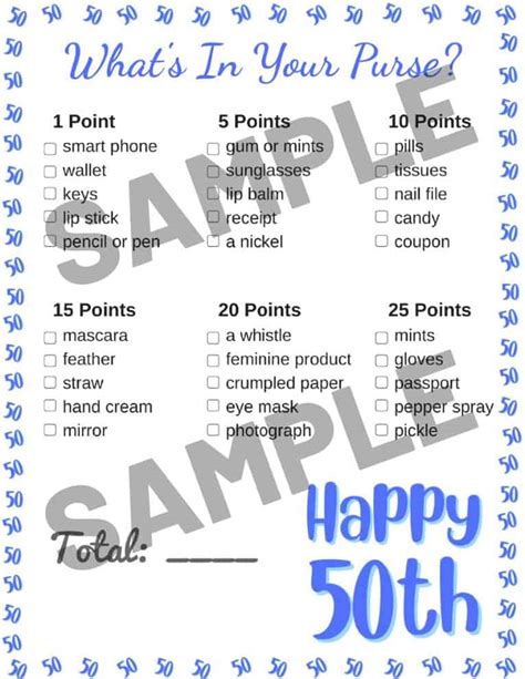 50th birthday party games